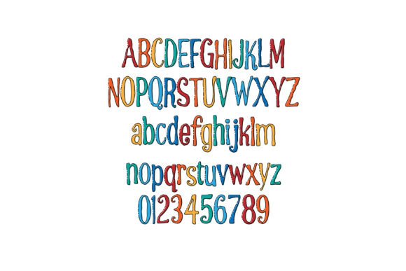 Rainbow Smash Font PNG with transparent background - Preview 1