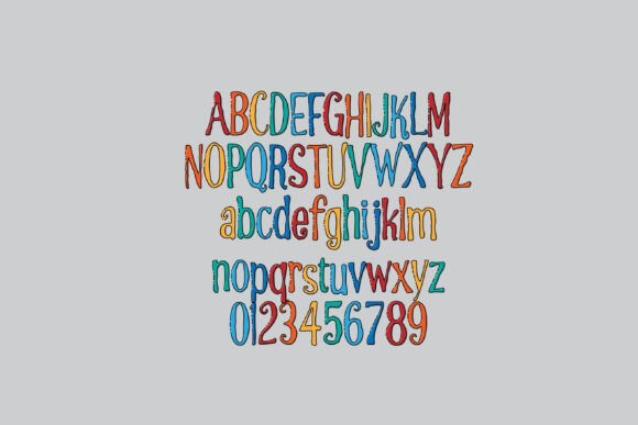 Rainbow Smash Font PNG with transparent background - Preview 2