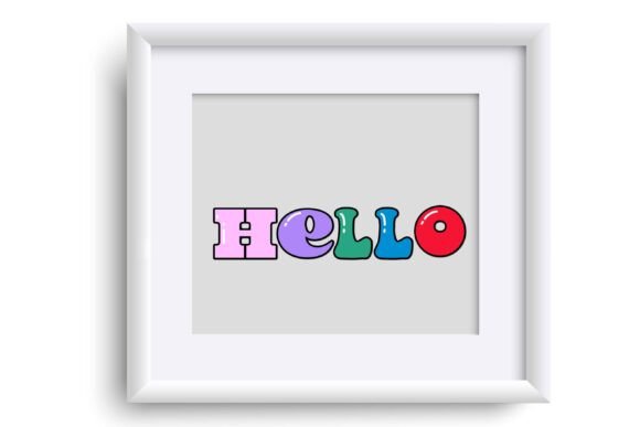 Rainbow Toonz Font PNG with transparent background - Preview 4