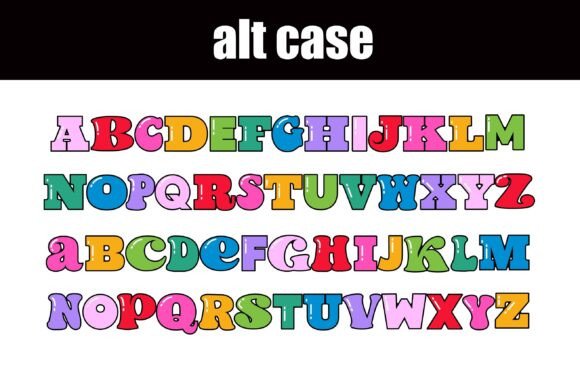 Rainbow Toonz Font PNG with transparent background - Preview 6