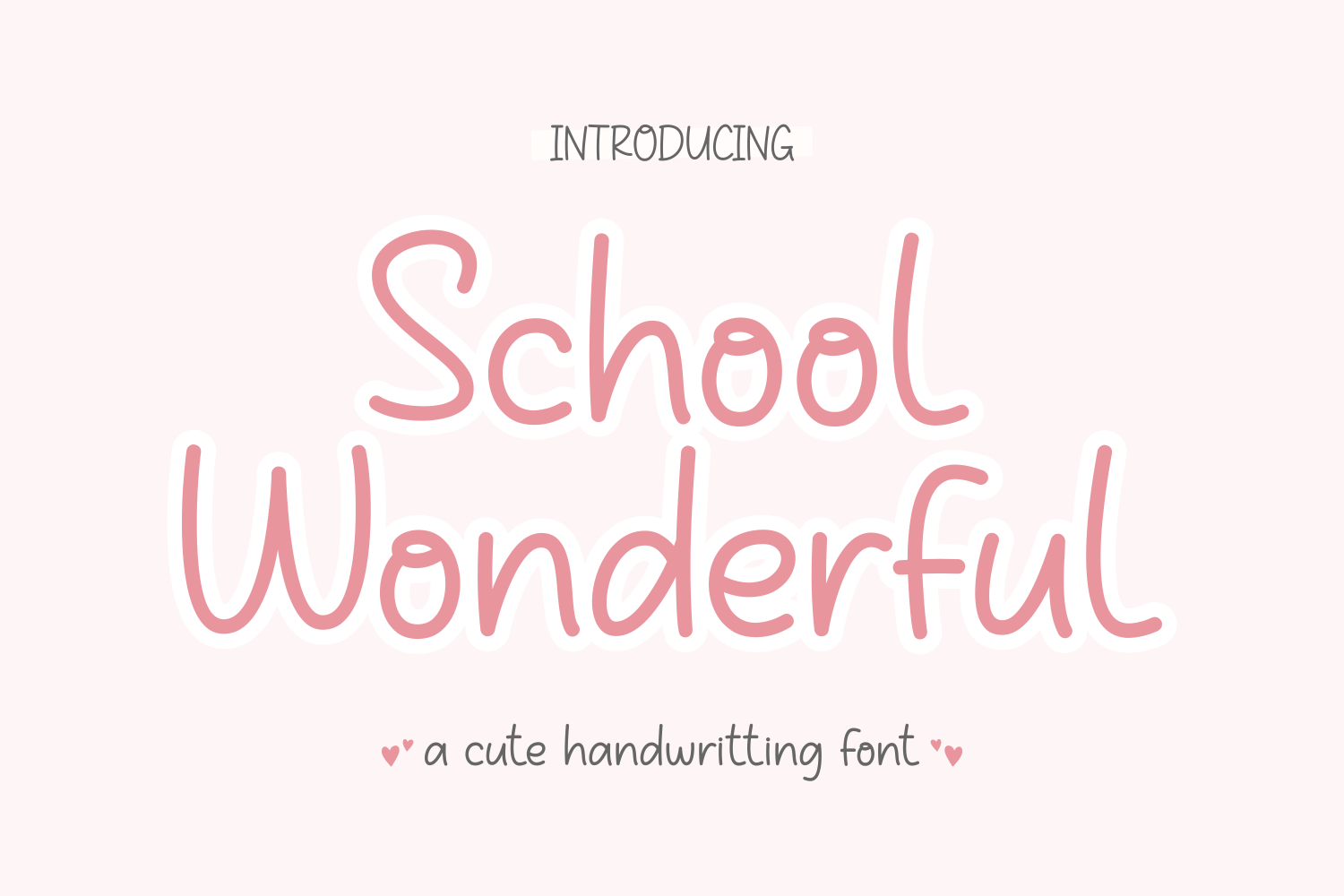 School Wonderful preview - friendly handwritten school font