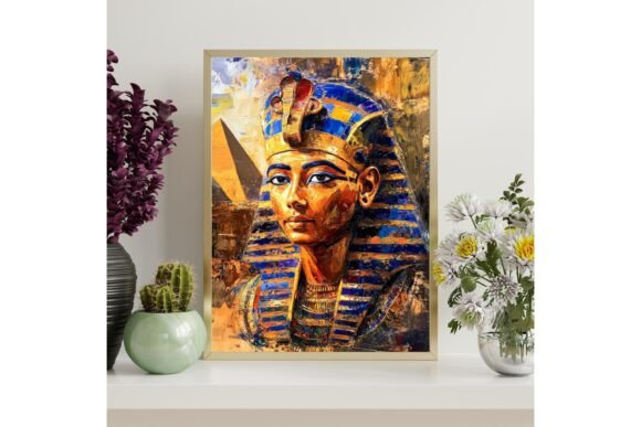 Tutankhamun Pharaoh Wall Art Print
