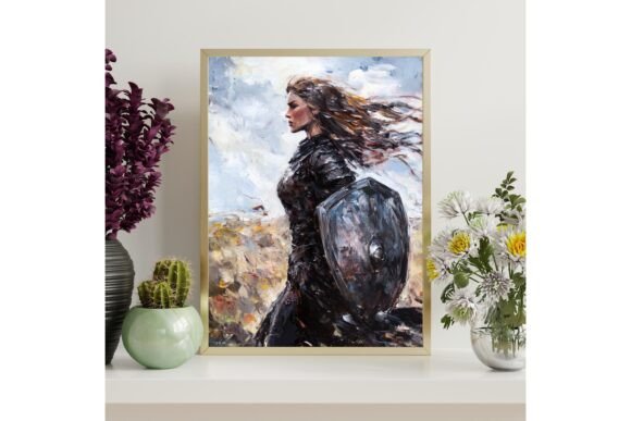 Viking Shieldmaiden Wall Art Printable