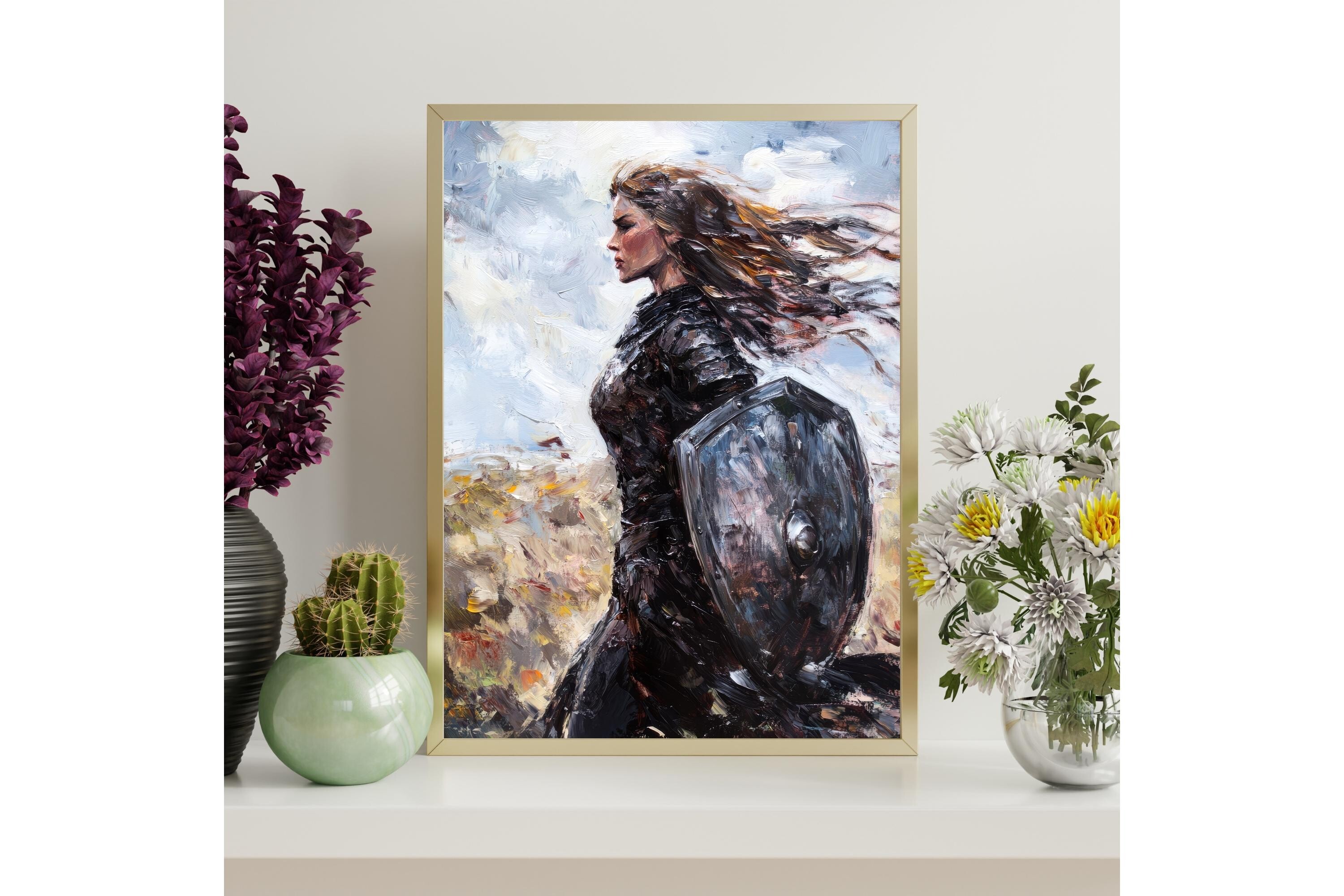 Viking Shieldmaiden Wall Art Printable