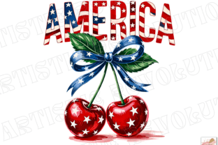 4th of July America Coquette Cherry Png Graphic by Artistic Revolution ...