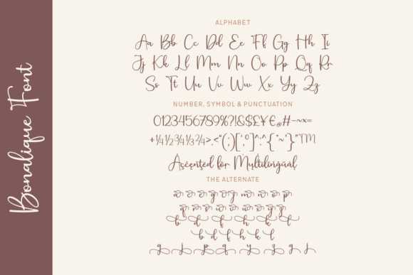 Bonalique Font - Preview 3