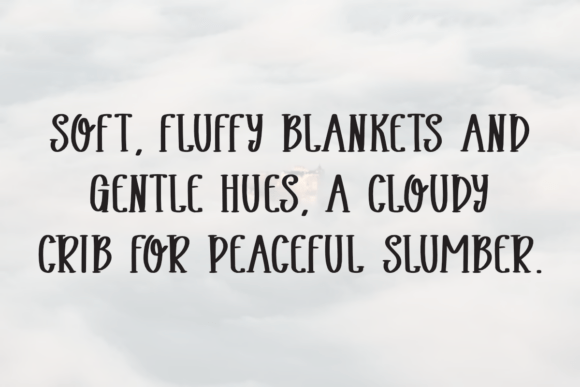 Cloudy Crib Font - Preview 2