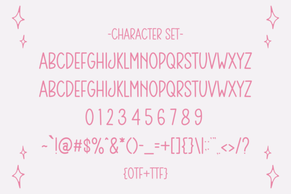 Color Cute Font PNG with transparent background - Preview 2