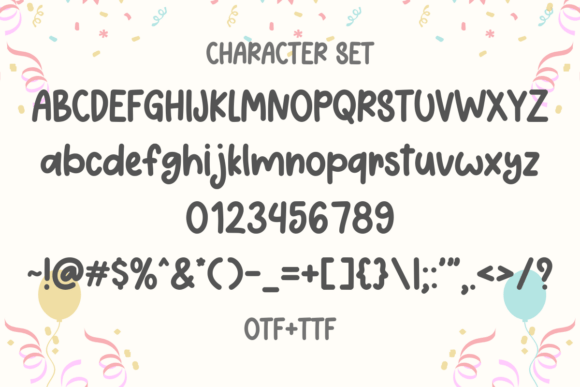Colorful Balloons Font - Preview 2