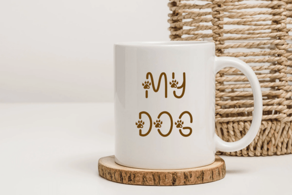 Dog Paw Font PNG with transparent background - Preview 3