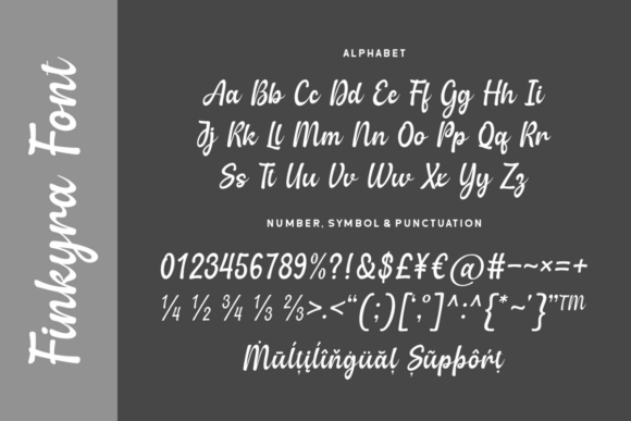 Finykra Font PNG with transparent background - Preview 3