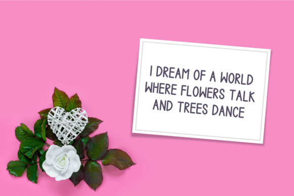 Floral Dreams Font PNG with transparent background - Preview 3