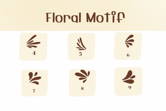 Floral Motif Font PNG with transparent background - Preview 3