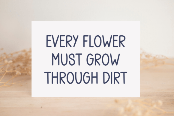 Flower Groovy Font PNG with transparent background - Preview 3