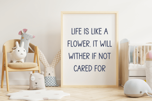 Flower Groovy Font PNG with transparent background - Preview 4