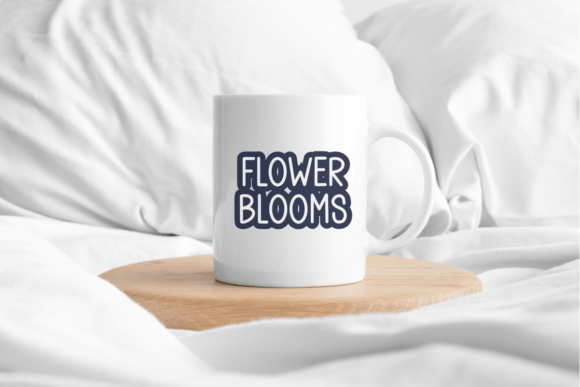 Flower Groovy Font PNG with transparent background - Preview 5