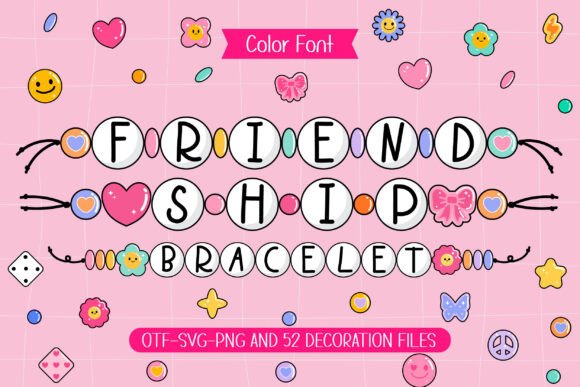 Friendship Bracelet Color Fonts Font By Issie_Studio