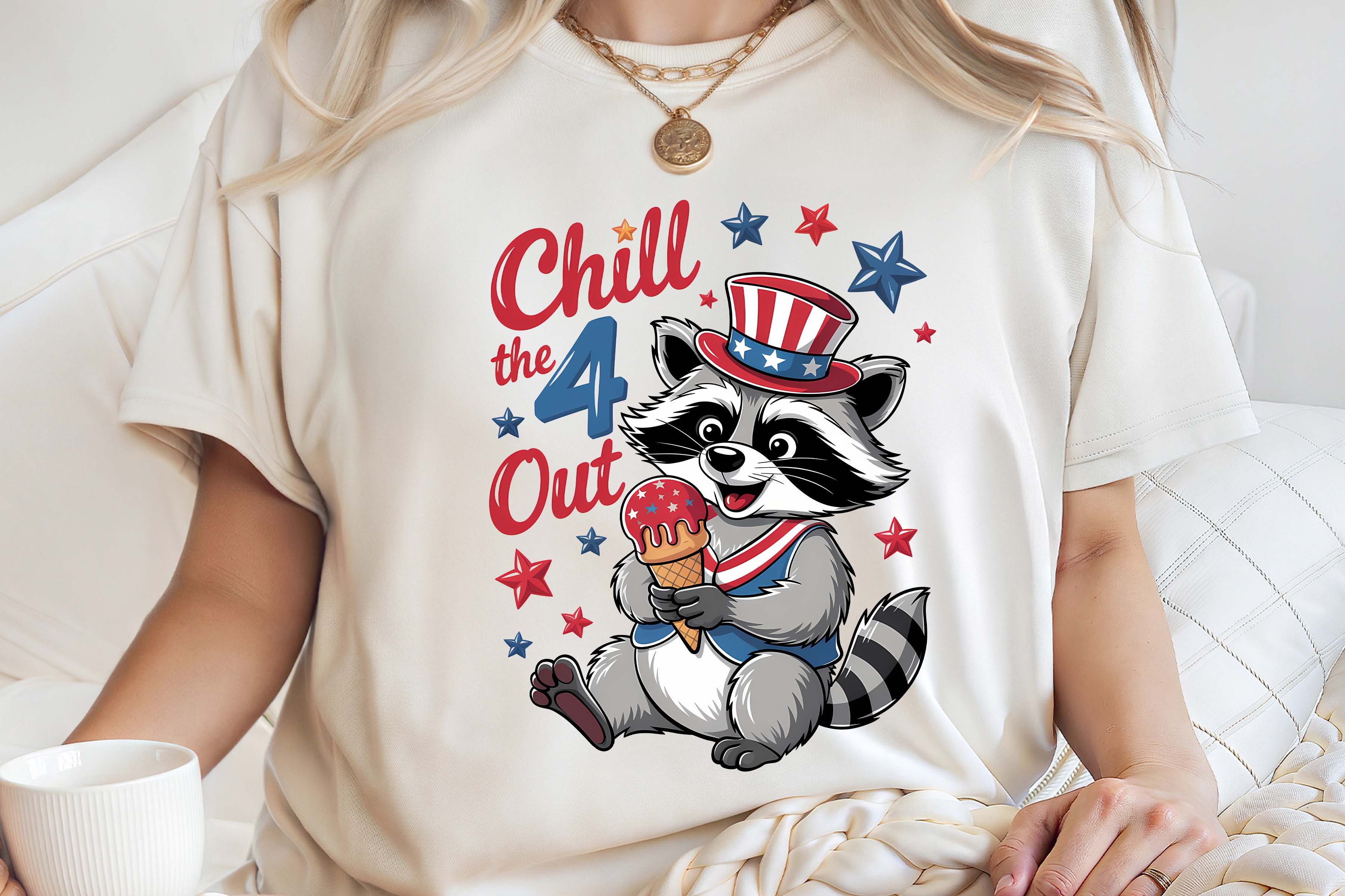 Funny Raccoon Chill the 4th of July PNG Graphic by Arsad Uzzaman ...