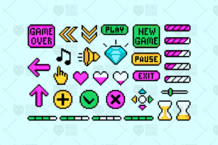 Game Pixel Icons Graphic by barsrsind · Creative Fabrica