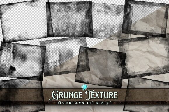 Grunge Texture Overlays Transparent PNG Graphic Decorative Elements By Emily Designs