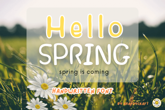 Hello Spring Font - Preview 1