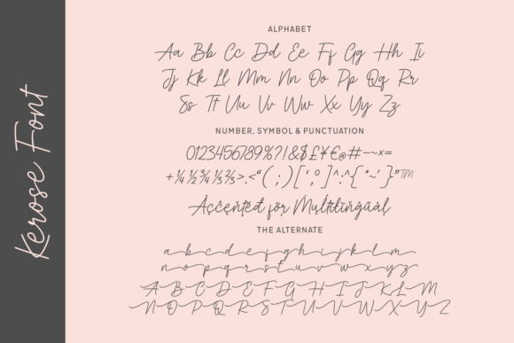 Kerose Font font preview - 3