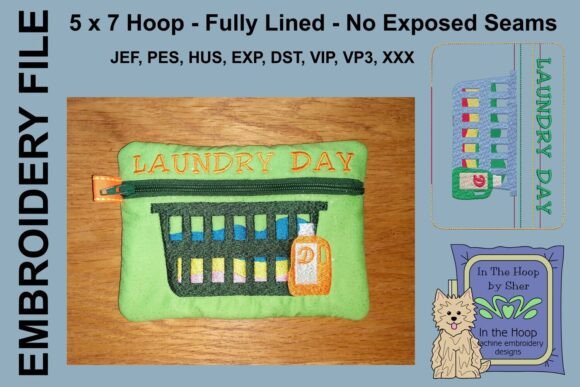 Laundry Day Zipper Bag