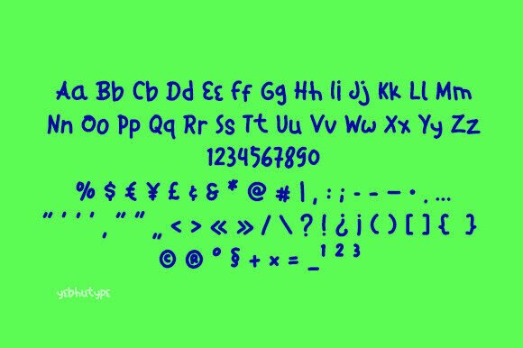 Lazybum Font PNG with transparent background - Preview 4