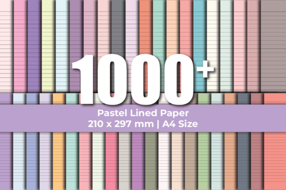 Lined Pages | Pastel Color Lined Paper