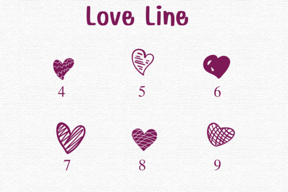 Love Line Font PNG with transparent background - Preview 3