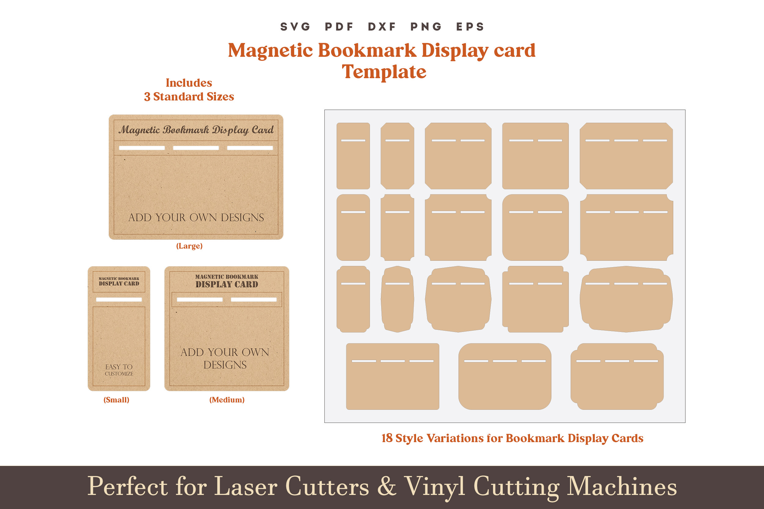 Magnetic Bookmark Display SVG Template