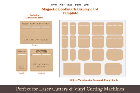 Magnetic Bookmark Display SVG Template Graphic Crafts By Akashkharvi Designs