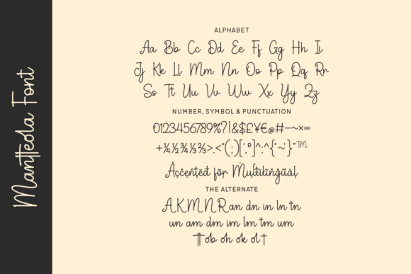 Mantteola Font PNG with transparent background - Preview 3