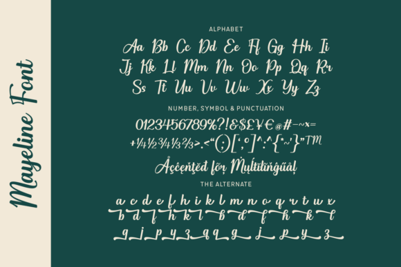 Mayeline Font PNG with transparent background - Preview 3