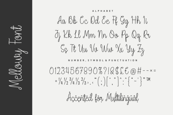 Mellowy Font PNG with transparent background - Preview 3