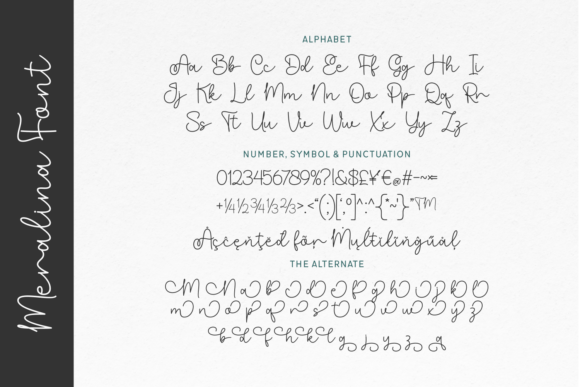 Meralina Font font preview - 3
