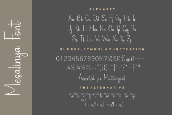 Mesalinya Font PNG with transparent background - Preview 4