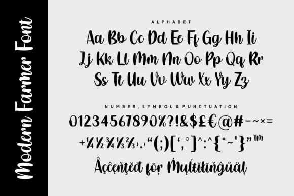 Modern Farmer Font PNG with transparent background - Preview 4