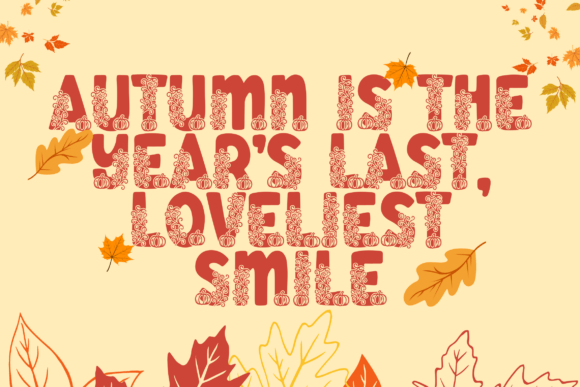 Quirky Autumn Font PNG with transparent background - Preview 1