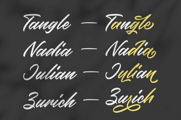 Rainylock Font PNG with transparent background - Preview 4