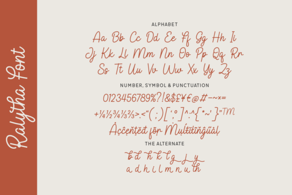 Ralytha Font PNG with transparent background - Preview 3