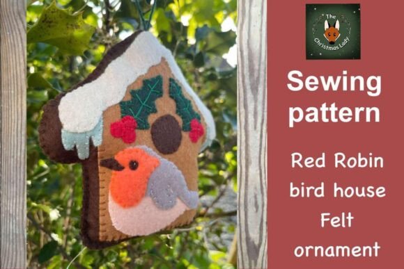 Red Robin Christmas Felt Sewing Pattern