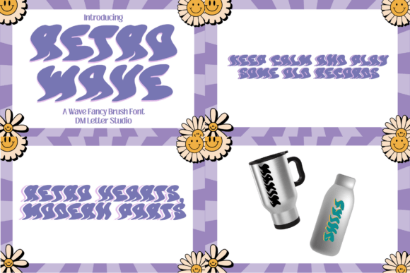 Retro Collection Font PNG with transparent background - Preview 3