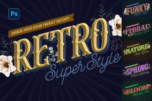 Programme Lettering Retro Style Retro Lettering Text Effect Graphic by Sko4 · Creative Fabrica