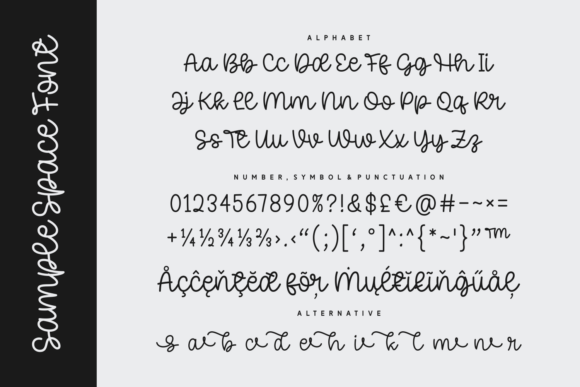 Sample Space Font PNG with transparent background - Preview 5