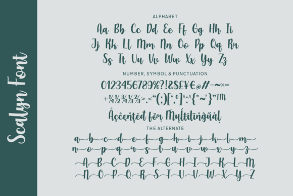 Scalyn Font PNG with transparent background - Preview 3