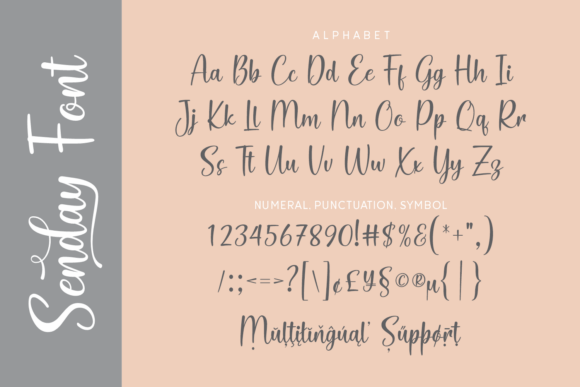 Senday Font PNG with transparent background - Preview 3
