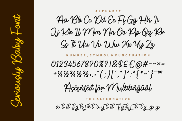 Seriously Baby Font PNG with transparent background - Preview 3