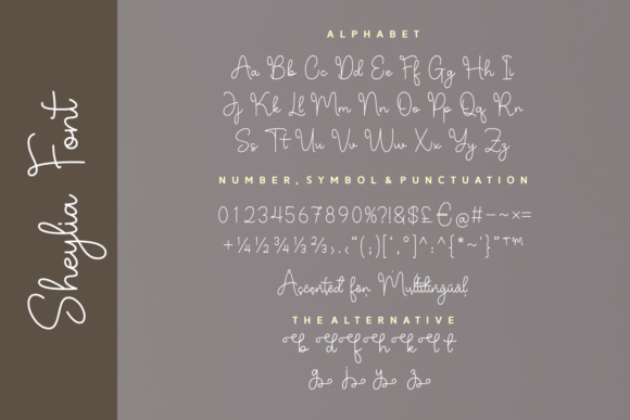 Sheylia Font PNG with transparent background - Preview 4