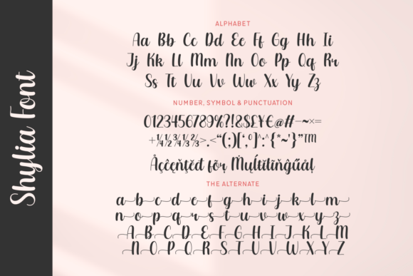 Shylia Font PNG with transparent background - Preview 3